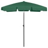 Parasol de plage vert 180x120 cm 