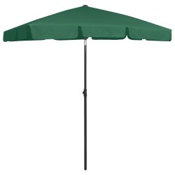 Parasol de plage vert 180x120 cm 