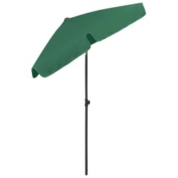 Parasol de plage vert 180x120 cm 