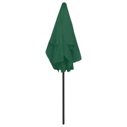 Parasol de plage vert 180x120 cm 