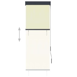 Store roulant d'extérieur 60 x 250 cm Crème 