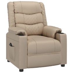 Fauteuil inclinable électrique Cappuccino Similicuir 