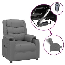 Fauteuil inclinable électrique Gris Similicuir 