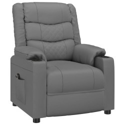 Fauteuil inclinable électrique Gris Similicuir 
