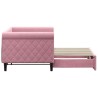 Lit de jour avec gigogne sans matelas rose 80x200 cm 