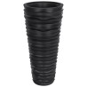 Jardinière et intérieur amovible anthracite aspect rainuré 