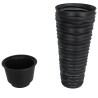 Jardinière et intérieur amovible anthracite aspect rainuré 