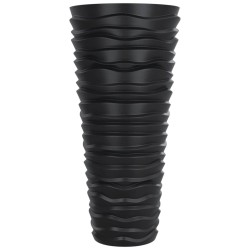 Jardinière et intérieur amovible anthracite aspect rainuré 
