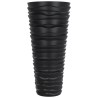 Jardinière et intérieur amovible anthracite aspect rainuré 