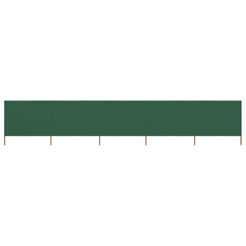 Paravent 5 panneaux Tissu 600 x 80 cm Vert Paravent 5 panneaux Tissu 600 x 80 cm Vert