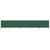 Paravent 5 panneaux Tissu 600 x 80 cm Vert 