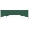 Paravent 5 panneaux Tissu 600 x 80 cm Vert 