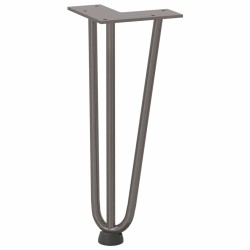 Pieds en épingle à cheveux pour table basse 4 pièces Acier naturel 30 cm Acier massif 