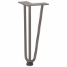 Pieds en épingle à cheveux pour table basse 4 pièces Acier naturel 30 cm Acier massif 