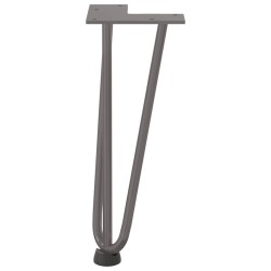 Pieds en épingle à cheveux pour table basse 4 pièces Acier naturel 30 cm Acier massif 