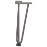 Pieds en épingle à cheveux pour table basse 4 pièces Acier naturel 30 cm Acier massif 