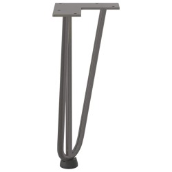 Pieds en épingle à cheveux pour table basse 4 pièces Acier naturel 30 cm Acier massif 