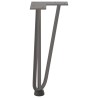 Pieds en épingle à cheveux pour table basse 4 pièces Acier naturel 30 cm Acier massif 