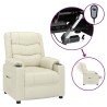 Fauteuil inclinable électrique Crème Similicuir 