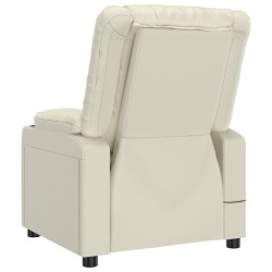 Fauteuil inclinable électrique Crème Similicuir 