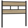 Tête de lit chêne sonoma 80 cm fer et bois d’ingénierie 
