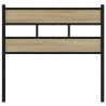 Tête de lit chêne sonoma 80 cm fer et bois d’ingénierie 