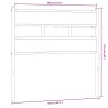Tête de lit chêne sonoma 80 cm fer et bois d’ingénierie 