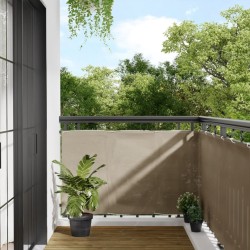 Écran de balcon taupe 90x1000 cm 100% polyester oxford 