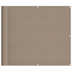 Écran de balcon taupe 90x1000 cm 100% polyester oxford 