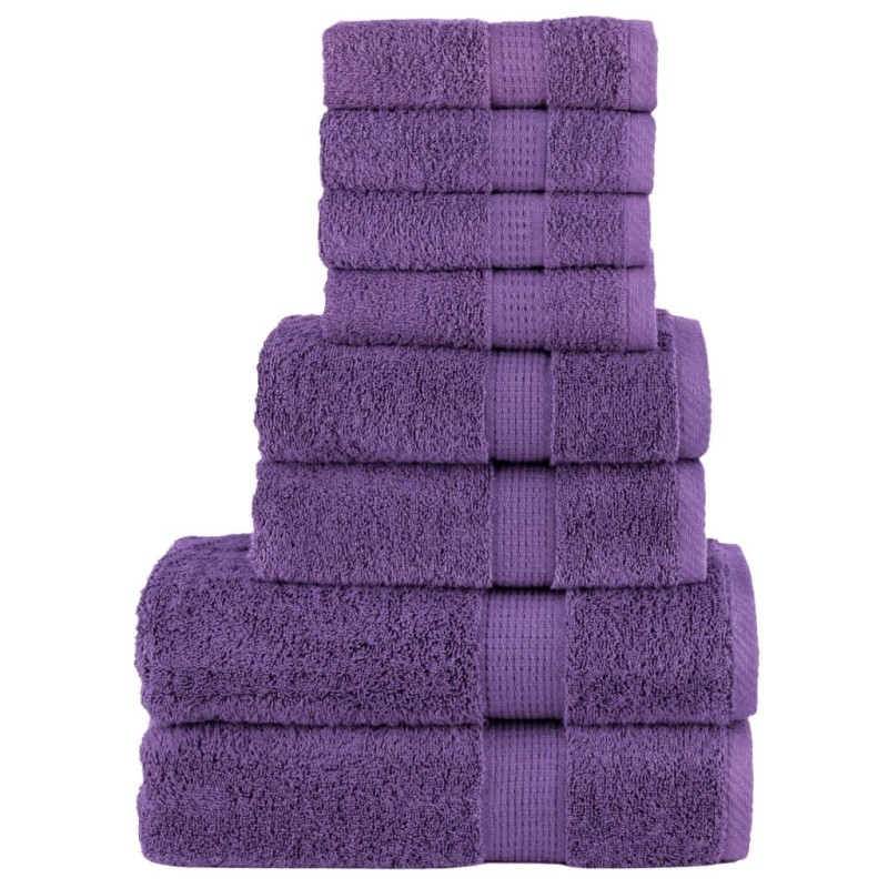Ensemble de serviettes de qualité supérieure SOLUND 8pcs violet 