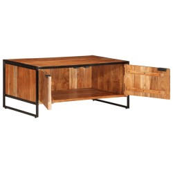 Table basse 90x55x40 cm bois massif d'acacia 