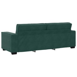 Canapé à 3 places Vert foncé 180 cm Velours 