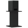 Supports de haut-parleurs 2 pcs noir bois d'ingénierie 