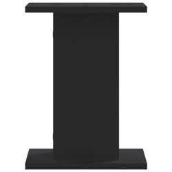 Supports de haut-parleurs 2 pcs noir bois d'ingénierie 