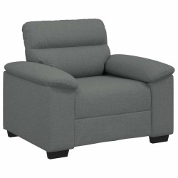 Fauteuil gris foncé 60 cm tissu 