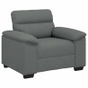 Fauteuil gris foncé 60 cm tissu 