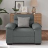 Fauteuil gris foncé 60 cm tissu 