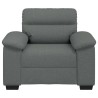 Fauteuil gris foncé 60 cm tissu 