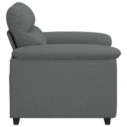 Fauteuil gris foncé 60 cm tissu 