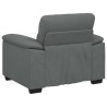 Fauteuil gris foncé 60 cm tissu 