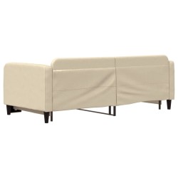 Lit de jour avec gigogne sans matelas crème 90x200 cm 
