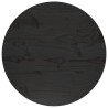 Dessus de table Noir Ø50x2,5 cm Bois de pin massif 
