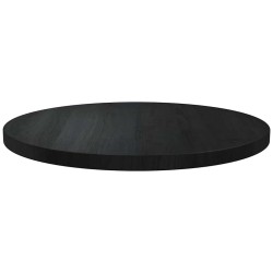 Dessus de table Noir Ø50x2,5 cm Bois de pin massif 