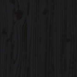 Dessus de table Noir Ø50x2,5 cm Bois de pin massif 