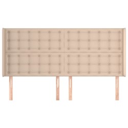 Tête de lit avec oreilles Cappuccino 163x16x118/128 cm 