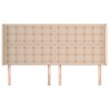 Tête de lit avec oreilles Cappuccino 163x16x118/128 cm 