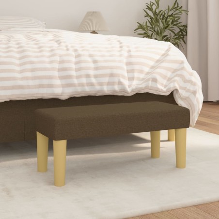 Banc Marron foncé 70x30x30 cm Tissu 