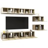 Meubles TV 8 pcs Chêne sonoma Bois d'ingénierie 