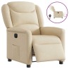 Fauteuil inclinable électrique Crème Tissu 