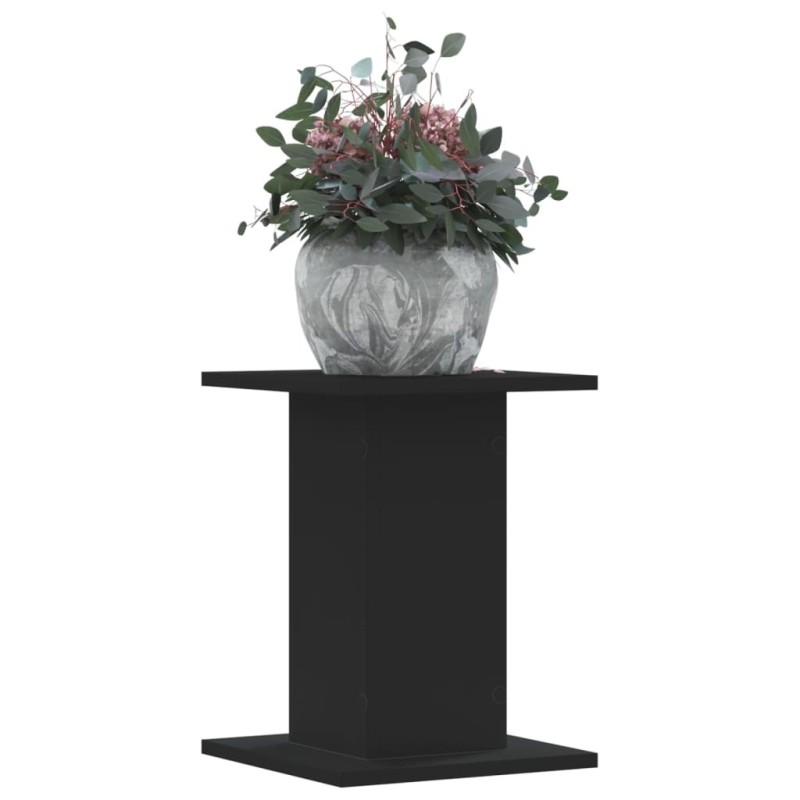 Supports pour plantes 2 pcs noir 30x30x40 cm bois d'ingénierie 